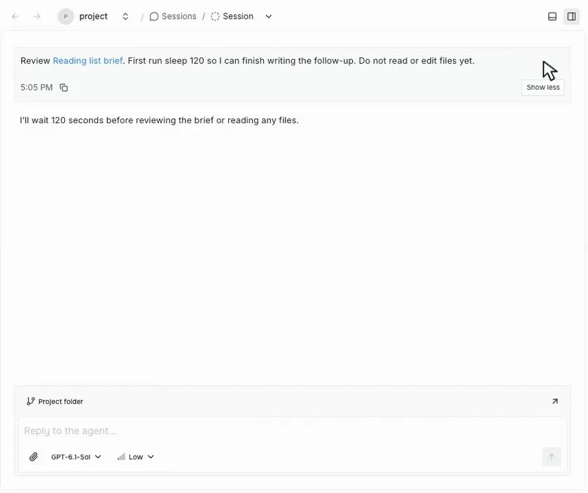 Opening a saved Planner document link from a conversation