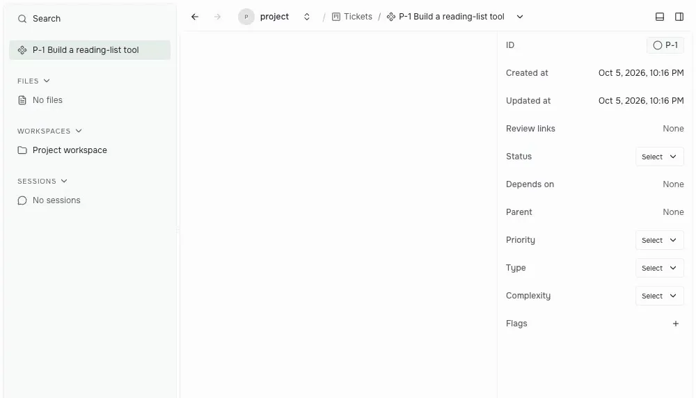 Animation opening a Planner Run attempt form and selecting feature/reading-list as its Git worktree base branch