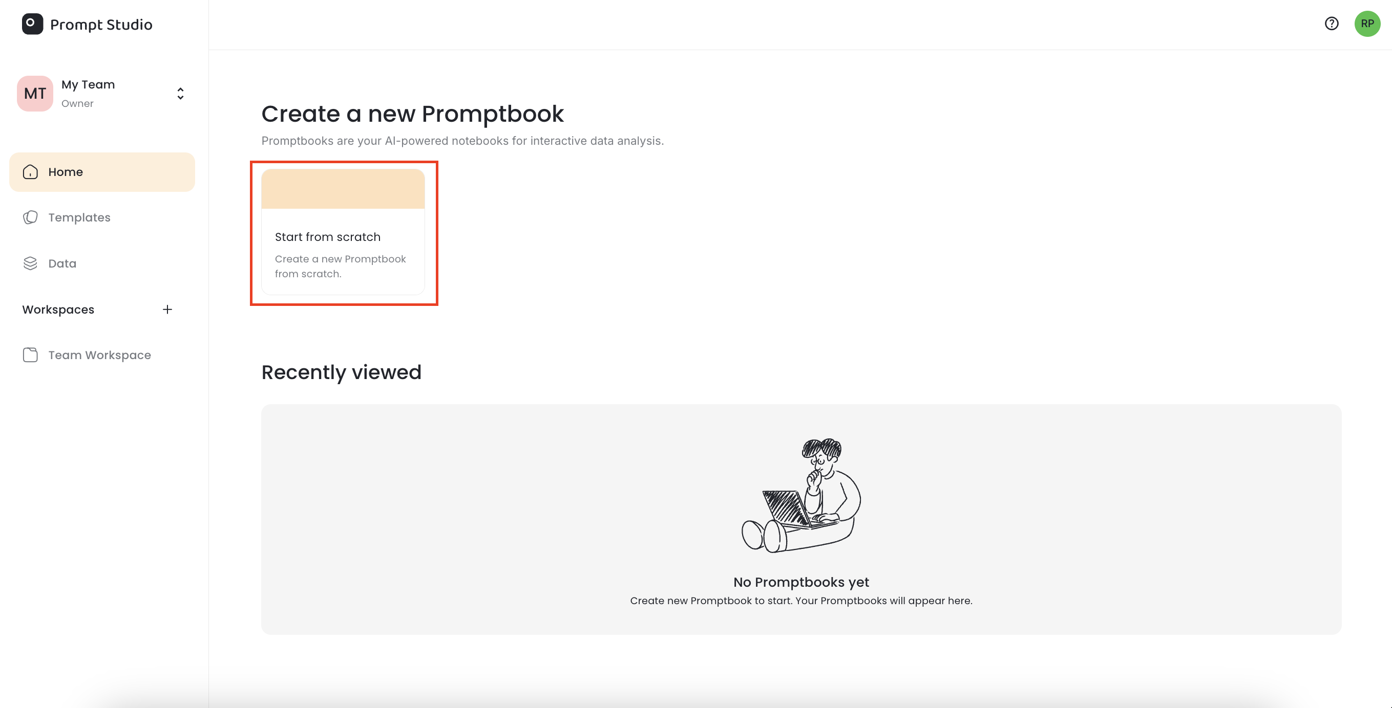 Create new promptbook